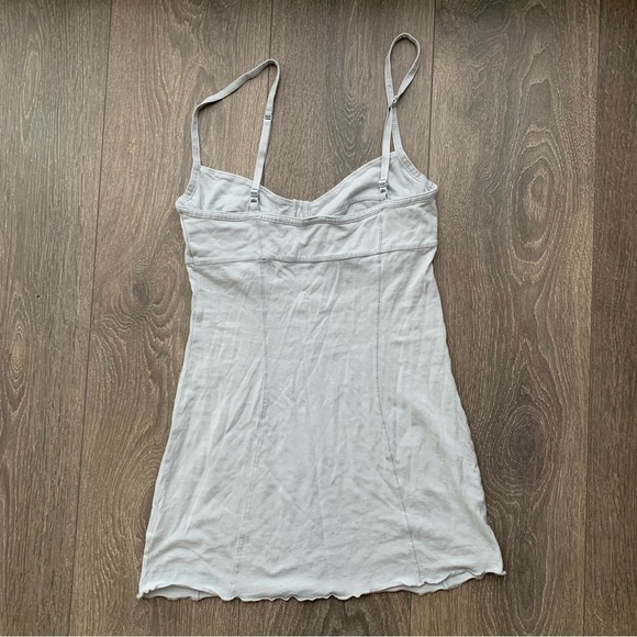 Aritzia Wilfred Bustier Corset Tank Top Pale Blue Gray Cotton Sleeveless Small - Picture 4 of 15
